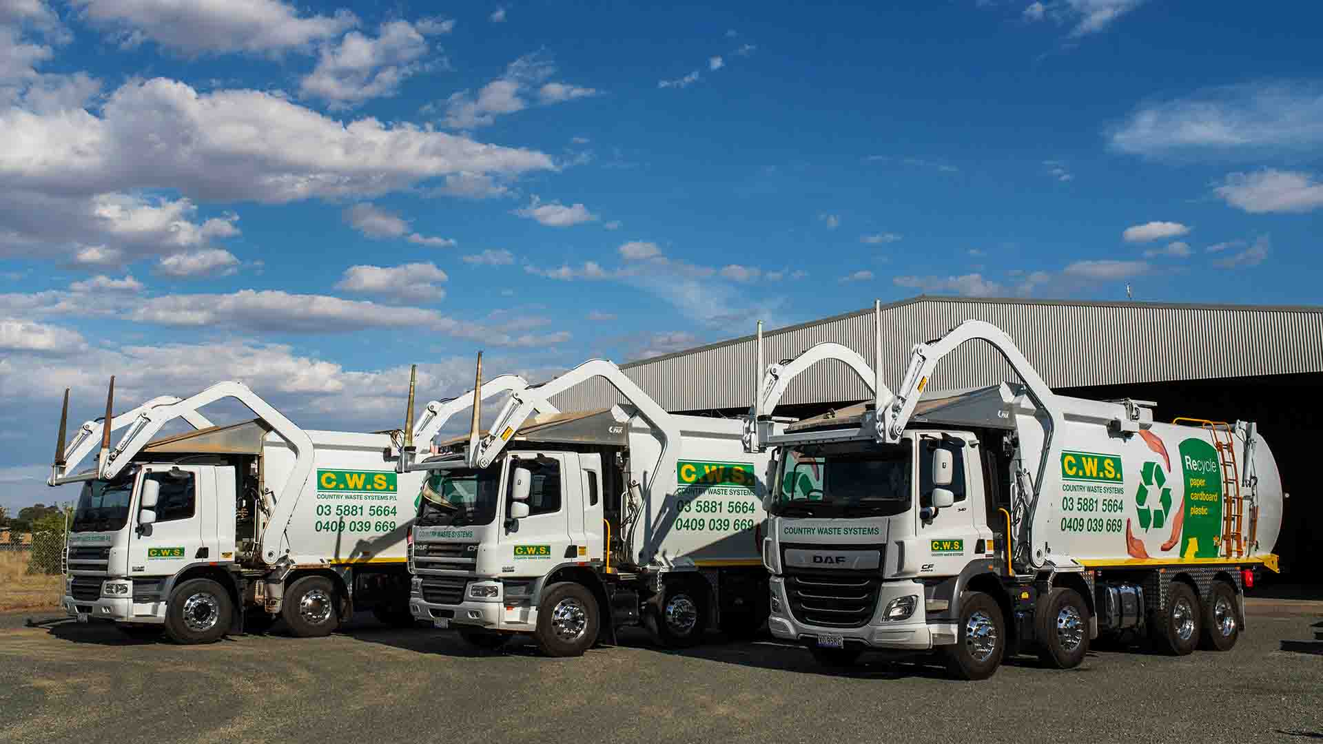 Country Waste Systems Waste Management trucks